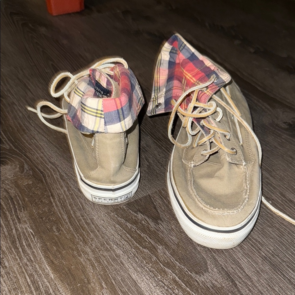 Plaid Collar Kids Shoes